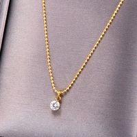 Collar De Acero De Titanio Geométrico Para Mujer, Collares De Diamantes De Imitación De Acero Inoxidable main image 4