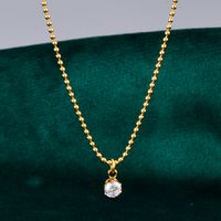 Collar De Acero De Titanio Geométrico Para Mujer, Collares De Diamantes De Imitación De Acero Inoxidable sku image 1
