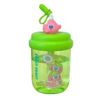 Cute Student Straw Cup Good-looking Girl Creative Ins Child's Plastic Water Cup Portable Manual Mixing Cup main image 2