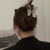 امرأة ريترو حلو عقدة القوس معدن أغطية الرأس تصفيح مخالب الشعر main image 2