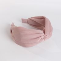 Women's Fashion Simple Style Solid Color Cloth Headwear National Tide Hair Band sku image 3