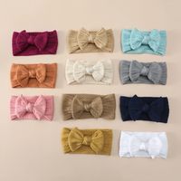 Kid's Fashion Simple Style Bow Knot Nylon Hair Accessories Hair Band main image 2