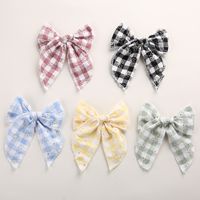 Kid's Cute Fashion Solid Color Bow Knot Cloth Hair Accessories Printing Hair Band main image 5