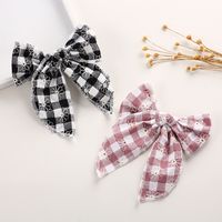 Kid's Cute Fashion Solid Color Bow Knot Cloth Hair Accessories Printing Hair Band main image 4