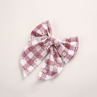 Kid's Cute Fashion Solid Color Bow Knot Cloth Hair Accessories Printing Hair Band sku image 2