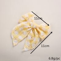 Kid's Cute Fashion Solid Color Bow Knot Cloth Hair Accessories Printing Hair Band main image 3