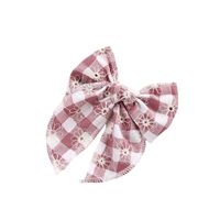 Kid's Cute Fashion Solid Color Bow Knot Cloth Hair Accessories Printing Hair Band main image 2