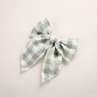 Kid's Cute Fashion Solid Color Bow Knot Cloth Hair Accessories Printing Hair Band sku image 3