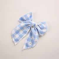 Kid's Cute Fashion Solid Color Bow Knot Cloth Hair Accessories Printing Hair Band sku image 4