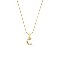 Einfacher Stil Brief Rostfreier Stahl Überzug Eingelegte Perlen Perle Vergoldet Halskette sku image 17
