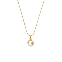 Einfacher Stil Brief Rostfreier Stahl Überzug Eingelegte Perlen Perle Vergoldet Halskette sku image 20