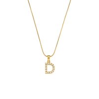 Einfacher Stil Brief Rostfreier Stahl Überzug Eingelegte Perlen Perle Vergoldet Halskette sku image 18