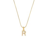 Einfacher Stil Brief Rostfreier Stahl Überzug Eingelegte Perlen Perle Vergoldet Halskette sku image 25