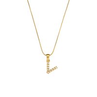 Einfacher Stil Brief Rostfreier Stahl Überzug Eingelegte Perlen Perle Vergoldet Halskette sku image 7