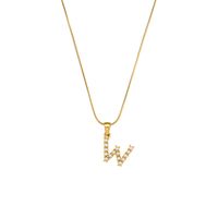 Einfacher Stil Brief Rostfreier Stahl Überzug Eingelegte Perlen Perle Vergoldet Halskette sku image 8