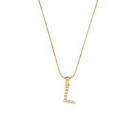 Einfacher Stil Brief Rostfreier Stahl Überzug Eingelegte Perlen Perle Vergoldet Halskette sku image 24