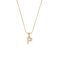 Einfacher Stil Brief Rostfreier Stahl Überzug Eingelegte Perlen Perle Vergoldet Halskette sku image 3