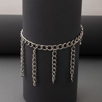 Exaggerated Fashion Geometric Tassel Alloy Chain Hollow Out Anklet main image 2