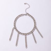 Exaggerated Fashion Geometric Tassel Alloy Chain Hollow Out Anklet main image 3