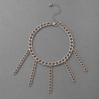 Exaggerated Fashion Geometric Tassel Alloy Chain Hollow Out Anklet main image 4