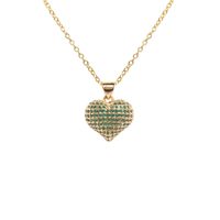 Sweet Heart Copper Necklace Inlay Zircon Copper Necklaces main image 5