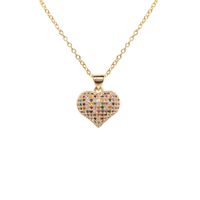 Sweet Heart Copper Necklace Inlay Zircon Copper Necklaces sku image 1