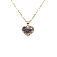 Sweet Heart Copper Necklace Inlay Zircon Copper Necklaces sku image 4