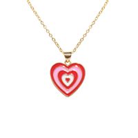 Fashion Heart Copper Necklace Plating Copper Necklaces sku image 2