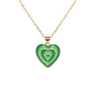 Fashion Heart Copper Necklace Plating Copper Necklaces sku image 3