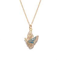 Sweet Butterfly Copper Necklace Inlay Zircon Copper Necklaces sku image 2