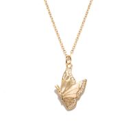 Sweet Butterfly Copper Necklace Inlay Zircon Copper Necklaces sku image 3
