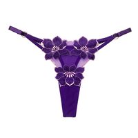 Solid Color Low Waist Thong Panties Sexy Lingerie sku image 3