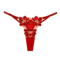 Solid Color Low Waist Thong Panties Sexy Lingerie sku image 4