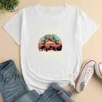 Women's T Shirt Short Sleeve T-shirts Printing Casual Letter main image 2