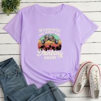 Women's T Shirt Short Sleeve T-shirts Printing Casual Letter main image 6