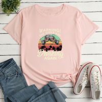 Women's T Shirt Short Sleeve T-shirts Printing Casual Letter main image 7