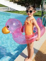 Cute Thickened Children's Transparent Duck Underarm Swimming Ring sku image 9