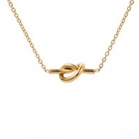 Simple Style Knot Alloy Plating No Inlaid Necklace main image 5