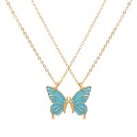 Fashion Butterfly Alloy Painted Plating Necklace main image 5