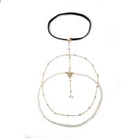 Fashion Geometric Artificial Pearls Alloy Plating Body Chain main image 5