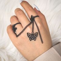Fashion Butterfly Alloy Plating No Inlaid Rings main image 2
