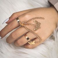 Fashion Butterfly Alloy Plating No Inlaid Rings main image 3