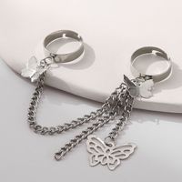 Fashion Butterfly Alloy Plating No Inlaid Rings main image 4