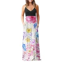 Female Casual Fashion Flower Printing Strap Dress Dresses sku image 1