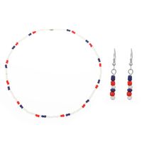 Bohemian Colorful Beaded Beaded Handmade Earrings Necklace Jewelry Set main image 2