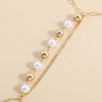 Women's Vacation Fashion Geometric Metal Anklet Artificial Pearls Body Jewelry main image 4