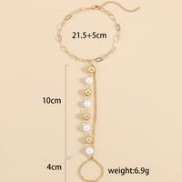 Women's Vacation Fashion Geometric Metal Anklet Artificial Pearls Body Jewelry main image 3