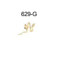 Ear Cartilage Rings & Studs Fashion Snake Copper Plating Artificial Gemstones sku image 2