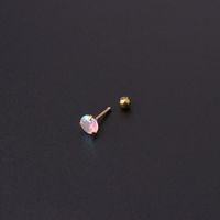 Ear Cartilage Rings & Studs Simple Style Geometric 316 Stainless Steel  Plating Zircon main image 5