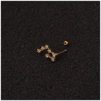Ear Cartilage Rings & Studs Fashion Constellation 316 Stainless Steel  Copper Inlay Zircon main image 2